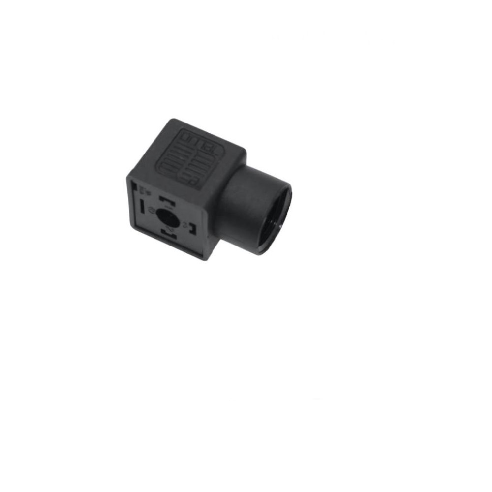 VAN-022-00 MENCOM SOLENOID VALVE CONNECTOR<BR>FORM A DIN 2+G 1/2" NPT THR 250VAC/DC (BK)